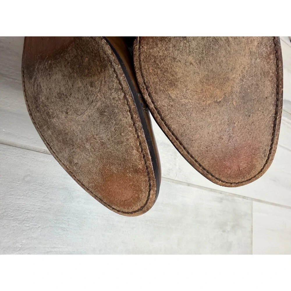 Allen Edmonds Strand Mens 13 E Brown Leather Brogue Cap Toe Oxford Shoes 6135